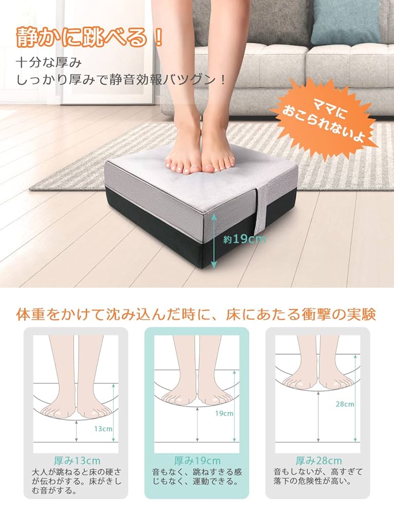 まゆ　トランポリン　クッション　ホームジャンプ　グッデイ Amazon | トランポリン 50x50cm 室内用 トランポリンクッション